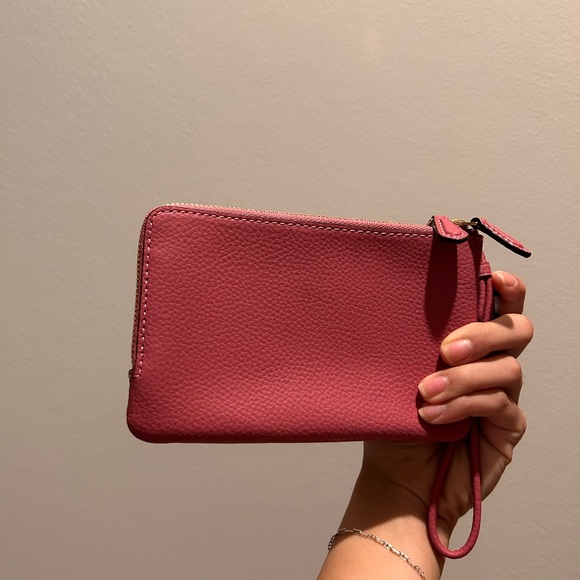 COACH F87590 STRAWBERRY PINK DOUBLE ZIPPER CORNER ZIP - Picture 2 of 11